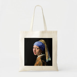 2534-Johannes Vermeer Meisje met de parel Tote Bag