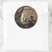 2535-Johannes Vermeer The Art of Painting Ronde Sticker (Tas)