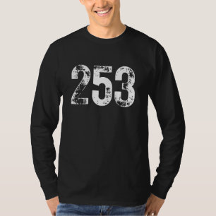 253 Netnummer Tacoma WA Mobiel Telefoon Netnummer T-shirt