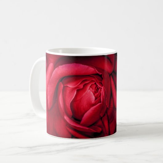 2555-Red Rose Coffee Mok (Voorkant links)