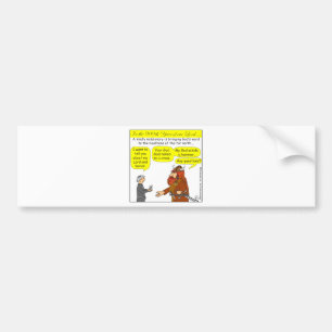 258 Cartoon van God/Atheïstische humor in kleur Bumpersticker