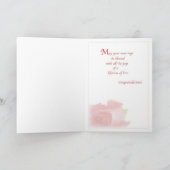 2596 Liefde is Geduldig Rode Rozen, Trouwen Kaart (Binnen)