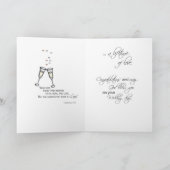 2598 Religieuze taart glazen bruiloft gefeliciteer Kaart (Binnen)