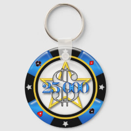 $25.000,00 poker Casino Gambling Chip Sleutelhanger