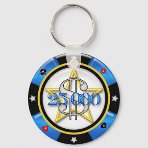 $25.000,00 poker Casino Gambling Chip Sleutelhanger