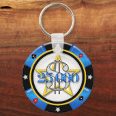 $25.000,00 poker Casino Gambling Chip Sleutelhanger (Voorkant)