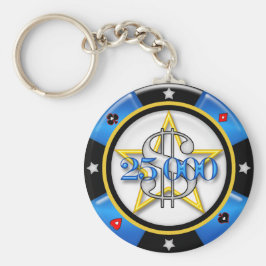 $25.000,00 poker Casino Gambling Chip Sleutelhanger