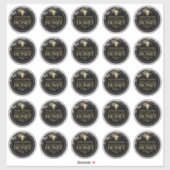 25 2.5" Waterdichte Mason Jar Honey Label (Vel)