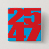 25 47 VIERKANTE BUTTON 5,1 CM (Voorkant)