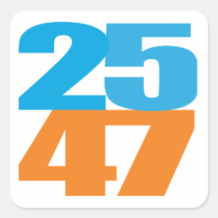 25 47 VIERKANTE STICKER
