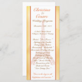 25 4 x 9 Bruiloftsprogramma Paris Peach Programmakaart (Voorkant / Achterkant)