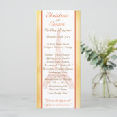 25 4 x 9 Bruiloftsprogramma Paris Peach Programmakaart (Staand voorkant)