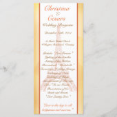 25 4 x 9 Bruiloftsprogramma Paris Peach Programmakaart (Voorkant)