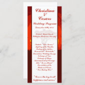 25 4 x 9 Huwelijksprogramma Rode Zonsondergang in  Programmakaart (Voorkant / Achterkant)