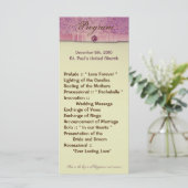 25 4x9 bruiloft programma Amethist Jewel reliëf Pa Programmakaart (Staand voorkant)