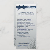 25 4x9 bruiloft programma Frosted glas gekraakte M Programmakaart (Voorkant / Achterkant)