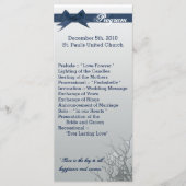 25 4x9 bruiloft programma Frosted glas gekraakte M Programmakaart (Voorkant)