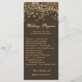 25 4x9 bruiloft programma Gouden folie boom blader Programmakaart (Voorkant)