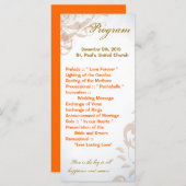 25 4x9 bruiloft programma Herfst filigraan herfst Programmakaart (Voorkant / Achterkant)