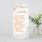 25 4x9 bruiloft programma Herfst filigraan herfst Programmakaart (Staand voorkant)