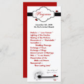 25 4x9 bruiloft programma Lady Bug Dandilion Bloem Programmakaart (Voorkant / Achterkant)