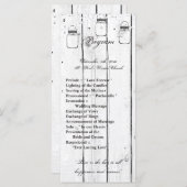 25 4x9 bruiloft programma Mason Jar String Lights Programmakaart (Voorkant / Achterkant)