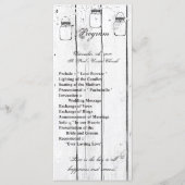 25 4x9 bruiloft programma Mason Jar String Lights Programmakaart (Voorkant)
