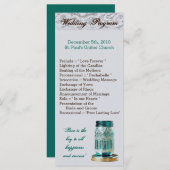 25 4x9 bruiloft programma rustieke land metselaar  programmakaart (Voorkant / Achterkant)