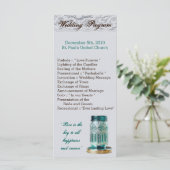 25 4x9 bruiloft programma rustieke land metselaar  programmakaart (Staand voorkant)