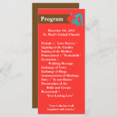 25 4x9 bruiloft programma tiener liefde paar op fi programmakaart (Voorkant / Achterkant)