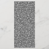 25 4x9 bruiloft programma zilveren glitter chevron programmakaart (Achterkant)