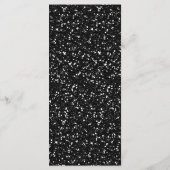 25 4x9 bruiloft programma zwart glitter chevron zi programmakaart (Achterkant)