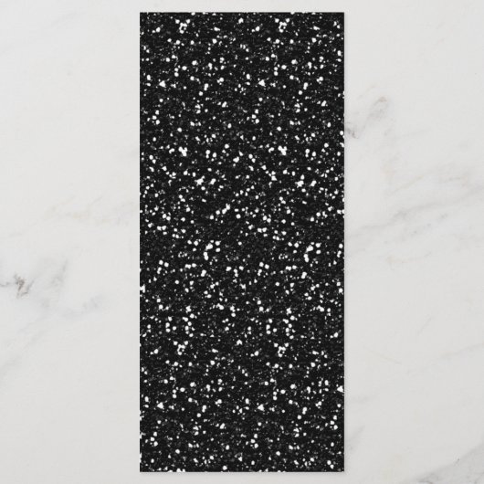 25 4x9 bruiloft programma zwart glitter chevron zi programmakaart (Achterkant)