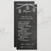 25 4x9 het Programma van het huwelijk Mason Jar Ko Programmakaart (Voorkant / Achterkant)