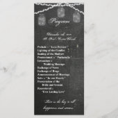 25 4x9 het Programma van het huwelijk Mason Jar Ko Programmakaart (Voorkant)
