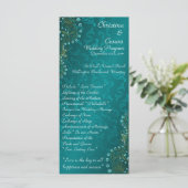 25 4x9 Huwelijksprogramma Arabisch Blauwgroen Programmakaart (Staand voorkant)