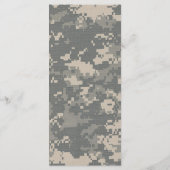 25 4x9 Huwelijksprogramma ARMY ACU Uniform Camo Ca Programmakaart (Achterkant)