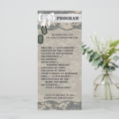 25 4x9 Huwelijksprogramma ARMY ACU Uniform Camo Ca Programmakaart (Staand voorkant)