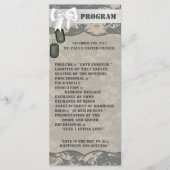 25 4x9 Huwelijksprogramma ARMY ACU Uniform Camo Ca Programmakaart (Voorkant)