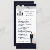 25 4x9 Huwelijksprogramma ARMY Uniform Blues Bride Programmakaart (Voorkant / Achterkant)