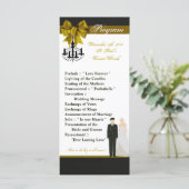 25 4x9 Huwelijksprogramma ARMY Uniform Groom Bride Programmakaart (Staand voorkant)