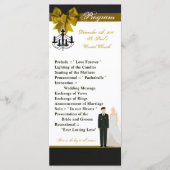 25 4x9 Huwelijksprogramma ARMY Uniform Groom Bride Programmakaart (Voorkant)