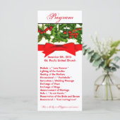 25 4x9 huwelijksprogramma Baughs Holly Berry Chris Programmakaart (Staand voorkant)