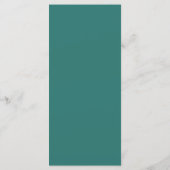 25 4x9 Huwelijksprogramma Blauwgroen/Geel Mosterd Programmakaart (Achterkant)