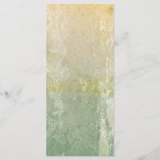 25 4x9 Huwelijksprogramma  Bloemen Antiek Programmakaart (Achterkant)