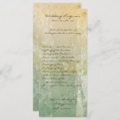 25 4x9 Huwelijksprogramma Bloemen Antiek Programmakaart (Voorkant / Achterkant)