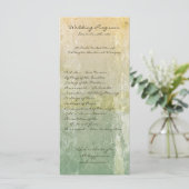 25 4x9 Huwelijksprogramma Bloemen Antiek Programmakaart (Staand voorkant)