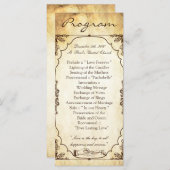 25 4x9 huwelijksprogramma  ceremonie Ring Excha Programmakaart (Voorkant / Achterkant)