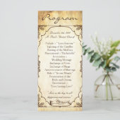 25 4x9 huwelijksprogramma  ceremonie Ring Excha Programmakaart (Staand voorkant)