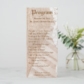 25 4x9 Huwelijksprogramma Country Lace Handkerchie Programmakaart (Staand voorkant)